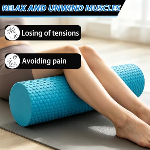 Foam Roller for Exercise, Pilates, Back Physical Therapy, 18" X 6" Round
