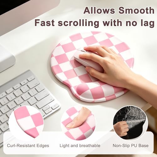 Ergonomic Mouse Pad with Wrist Rest, Mouse Pads for Desk Wrist Support
