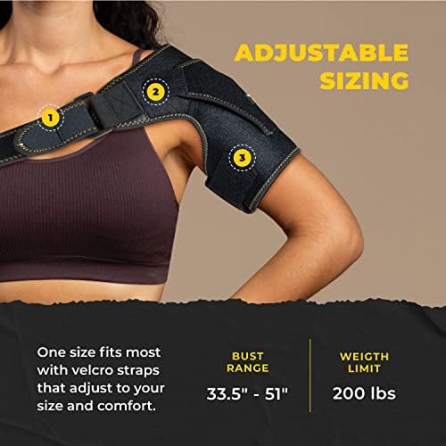 CopperJoint Rotator Cuff Shoulder Brace, Adjustable Wrap Support, One Size