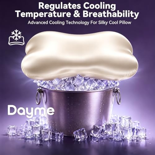 Dayme Cooling Cervical Neck Pillow – Contour Memory Foam Pillow, Champagne