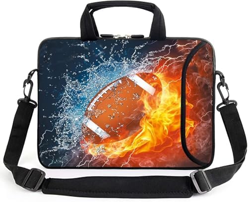 15" laptop sleeve laptop bag chromebook case adjustable shoulder strap with handle accessory pocket for men women (RYD-15-7)