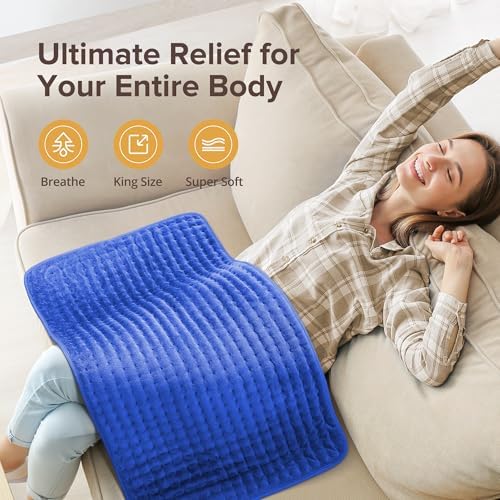 33" x 17" XXXL Extra Large Heat Pad for Back Shoulders, FSA Eligible HSA