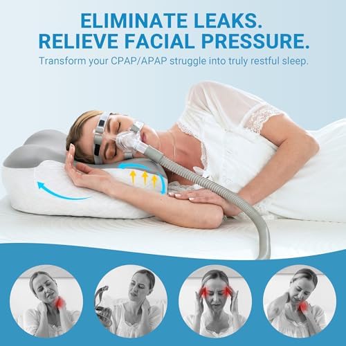 FSA Eligible CPAP Pillow for Users to Reduce Air Leaks & Mask Pressure