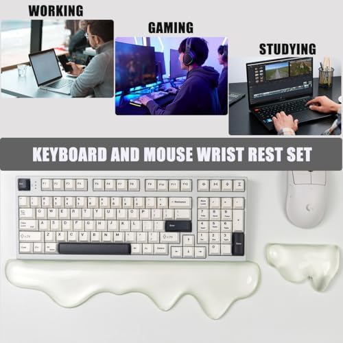 Gel Keyboard and Mouse Wrist Rest Set,Wrist pad for Computer Keyboard
