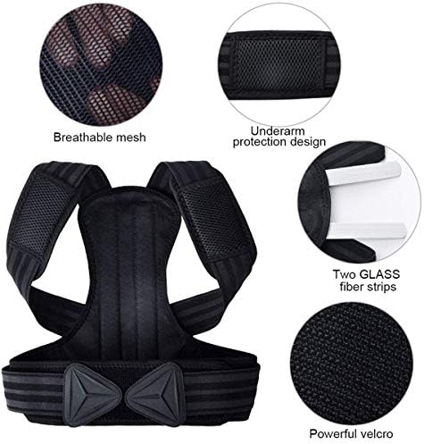 Posture Corrector for Kids and Teens, Adjustable Upper Back Brace, Children Humpback Corrector Shoulder Lumbar Support Back Straightener Providing Pain Relief from Neck, Shoulder, Upper and Lower Back