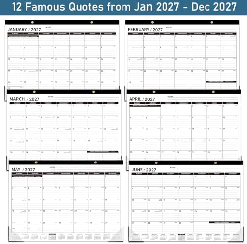 2027 Desk Calendar - JAN 2027 - DEC 2027, 12 Month Large Desk Calendar 2027