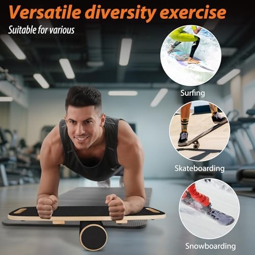 Balance Board Trainer, with Adjustable Stoppers