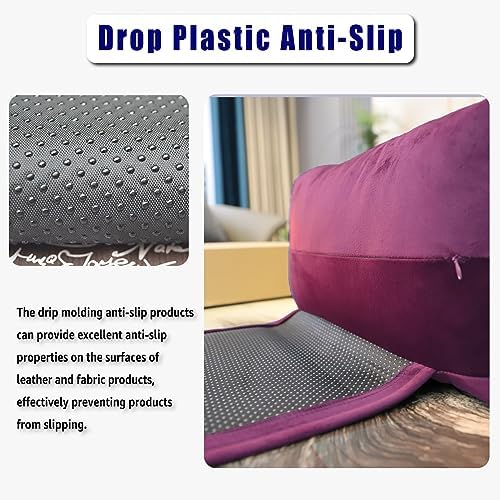 Velvet Recliner Headrest Pillow, Non-Slip Neck Support, Plum