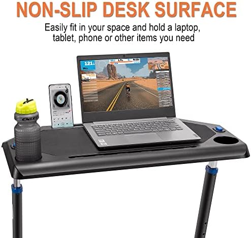CXWXC Indoor Cycling Desk - Adjustable Height Bike Deak Laptop Stand