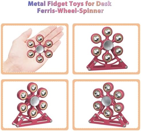 Desk Toys for Fidget Ferris-Wheel-Spinner: 4mins Kinetic-Spinning Cool-Gadgets, Cool-Stuff Thing Toy for Office School Home Man Women Christmas, Stress-Relief Game Gifts for Adult Teen Children Kid