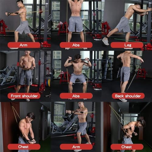 WHATAFIT Resistance Bands with Handles, 150 lb Exercise Bands Set
