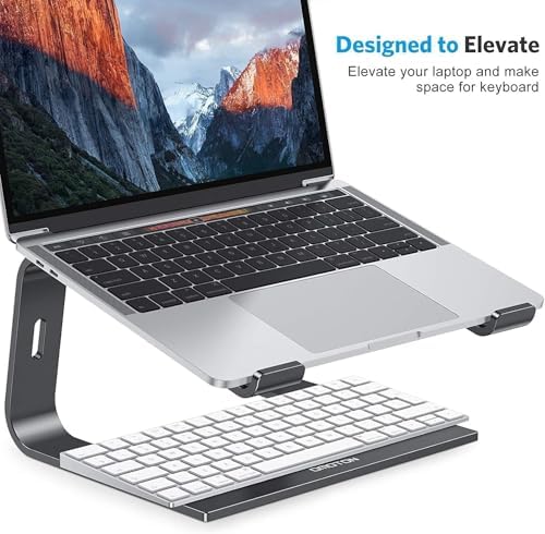 OMOTON Laptop Stand, Detachable Mount for MacBook Air/Pro Dell HP Black