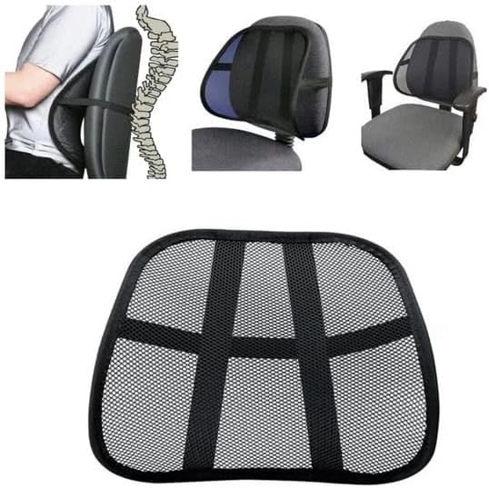 Mesh Back Support Rest for Office Chair, Lumbar Support with Breathable Mesh, Black