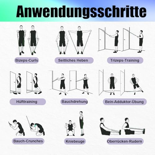 WHATAFIT Resistance Bands with Handles, 150 lb Exercise Bands Set