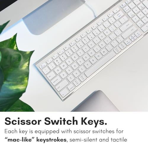 Macally Wired Keyboard for Mac, Compatible Apple Keyboard with Numeric Keypad - Slim, Space-Saving Design for MacBook Pro/Air Laptop, Mac mini, iMac Replacement