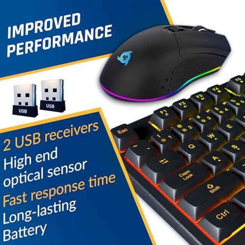 Chroma Wireless Gaming Keyboard and Mouse Bundle, US Layout, Backlit RGB