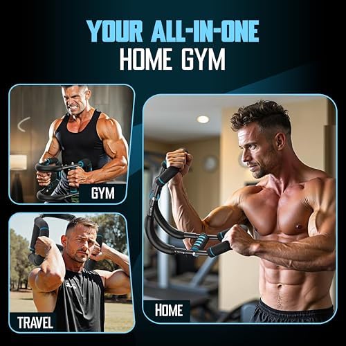 Twister Arm Trainer for Men & Women – Adjustable Chest Expander & Arm Strength Trainer, Home Gym Equipment for Body Workout, Chest Trainer with 2 Springs, Finger Stretcher & Workout Gloves