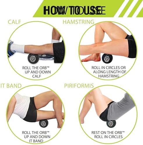 Pro-Tec Athletics Orb Massage Balls, Vary in Size and Color, Deep Tissue Massage, Muscle Relief, Promotes Flexibility, Hamstring, Quadriceps, Calf, Multi-Directional Massage Ball, Working Out