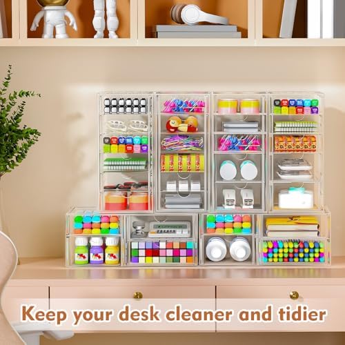 ARSTPEOE 30-Drawer Acrylic Storage & Makeup Organizer for Desk, Bath