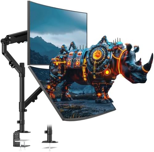 Dual Monitor Mount for 17-40'', Holds up to 26.4 lbs/arm