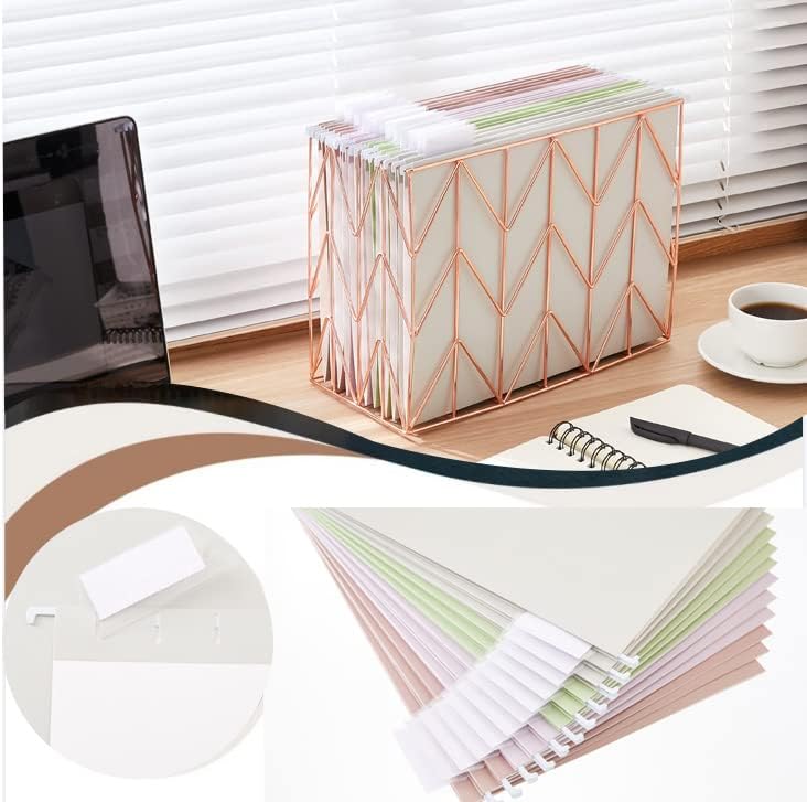 12 Pack Color Hanging File Folders, Letter Size, 4 Assorted Colors