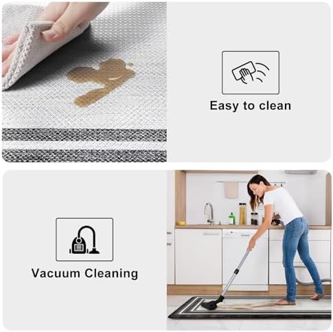 KIMODE Anti Fatigue Kitchen Mats for Floor Farmhouse Kitchen Rugs Sets of 2