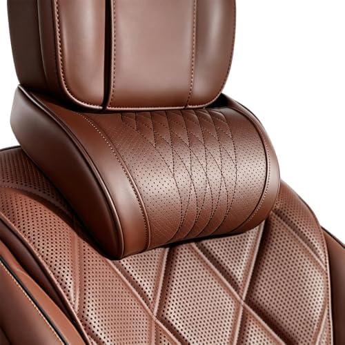 Universal Memory Foam Car Headrest Neck Pillow, Brown