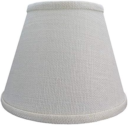 FenchelShades.com Lampshade 6" Top Diameter x 10" Bottom Diameter x 8" Slant Height with Spider Attachment Diameter 0.4 Inch for Lamps with a Harp (Burlap Off-White)