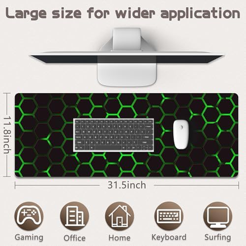 Mouse Pad Gaming - Desk Mat for Keyboard and Mouse - Large Mouse Pads for Desk, Gaming Mousepad with Non-Slip Base, Desks Pad (31.5" X 11.8") for Game, Office and Home