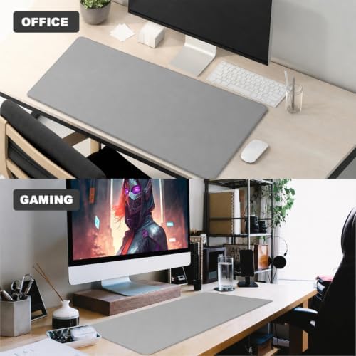 Large Mouse Pad Desk Mat Large Office Desk Pad Gaming Mouse Pad, Gray