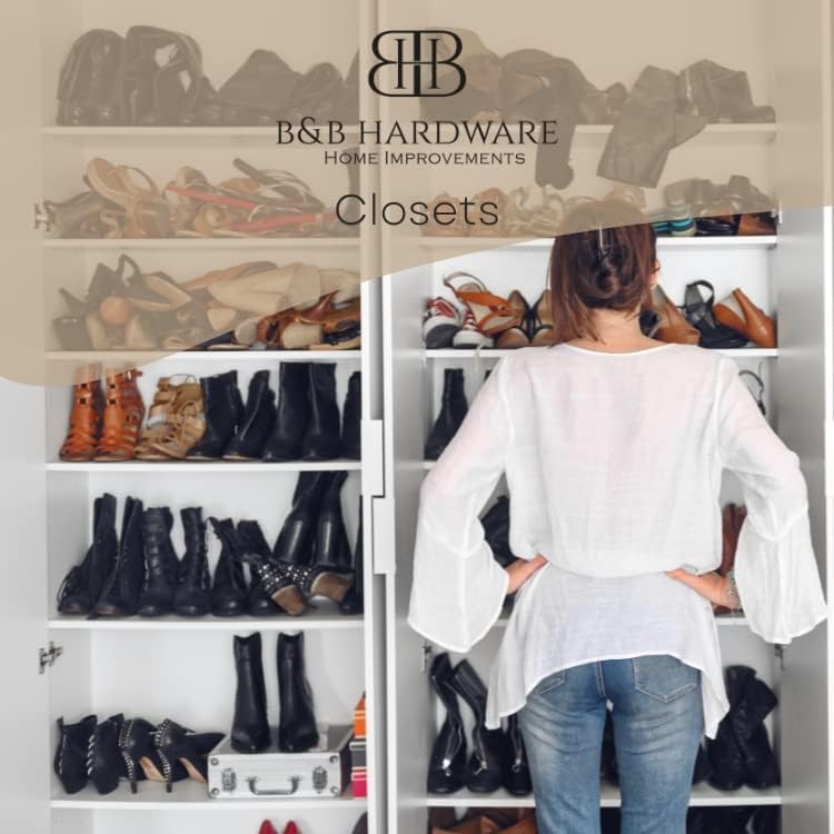 B&B HARDWARE Cabinet Shelves - Melamine 1/2'' Thick - Custom Organize Space with Stylish Cabinet Melamine Shelves - Perfect Solution for Home & Office - Cut to Size (12" Depth x 33 Inches Length)
