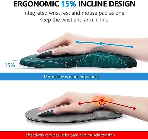 Ergonomic Mouse Pad with Wrist Support and Keyboard Wrist Rest Set