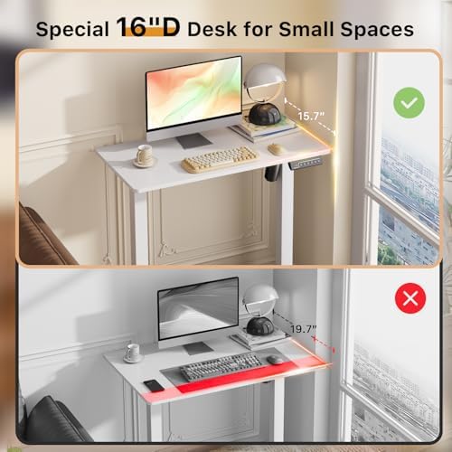 JOY worker Small Electric Standing Desk, 31.5" x 15.75" Stand Up Table