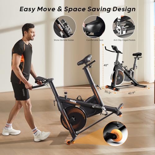 HitGo Office Exercise Bike Desk Chair,330 lbs Heavy Duty Under Desk Bike with 9-Level Height Adjustable Seat 24.4"-33.8",8-Level Resistance & Rolling Wheels,Quiet Fitness Chair for Home Office