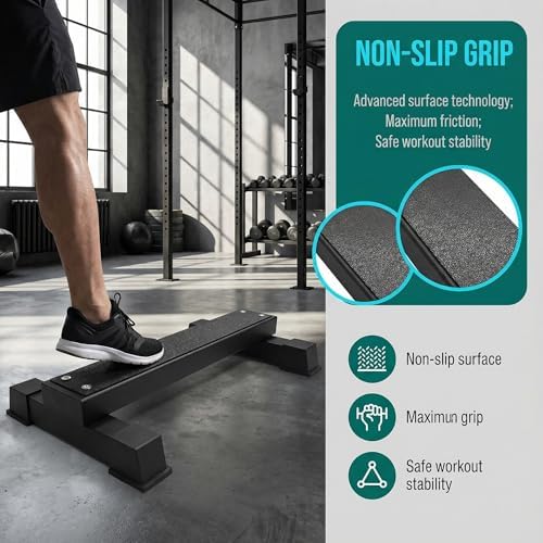 Steel Calf Raise Bar, Standing Calf Raise Platform Machine, Calf Raise Block Rack for Calf Stretching, Squat, Foot Stretch