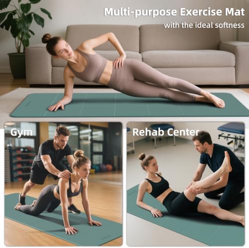 ILILI Foldable Yoga Mat 10mm, Extra Thick, Extra Long, 75x26x0.4 Inch, TPE