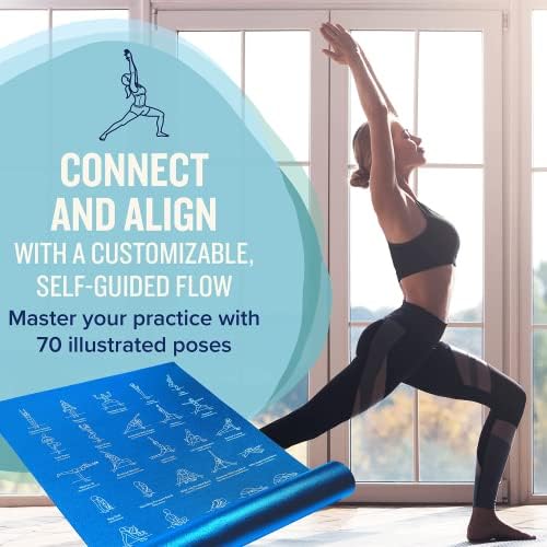 NewMe Fitness Thick Yoga Mat for Women and Men - 5mm Non Slip Pilates Mat