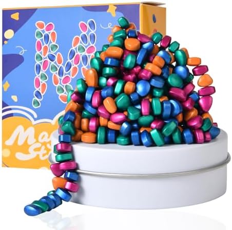 LCVUUK Fidget Toys Adults,Sensory Stones for Stress Relief,300+Multicolour Smooth Ferrite Rocks, Desk Fidgets Toy,Adults Gifts, Holiday Stocking Stuffer