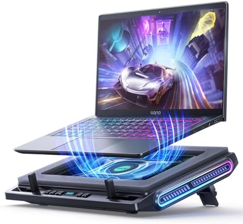 llano V10 Gaming Laptop Cooling Pad, RGB Laptop Cooler Stand Laptop Fan