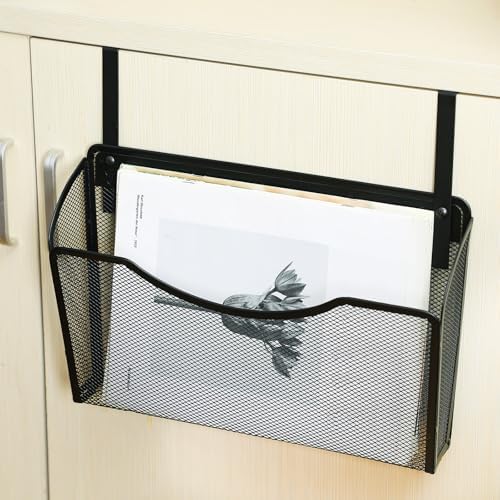 Tenceur 3 Pcs Wall File Holder Hanging, 13.19 x 12.2 x 3.07 Inch, Black