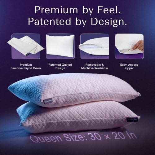 DreamyBlue Signature Adjustable Shredded Memory Foam Pillow Queen