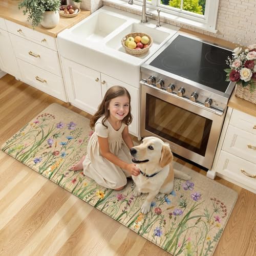 KIMODE Anti Fatigue Kitchen Mats for Floor, Farmhouse Kitchen Runner Rug