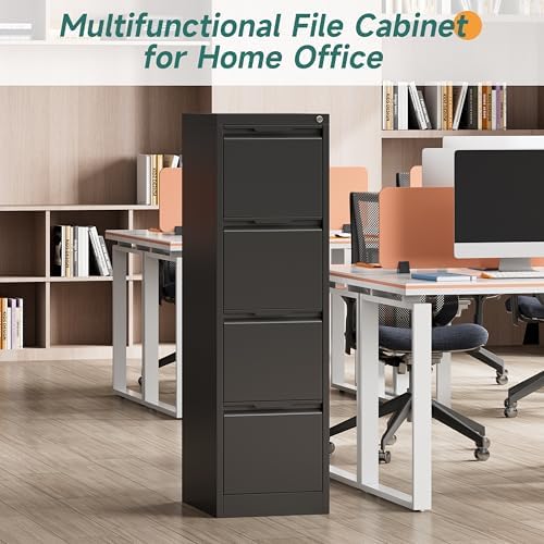 4 Drawer File Cabinet with Lock,Metal File Cabinets for Home Office