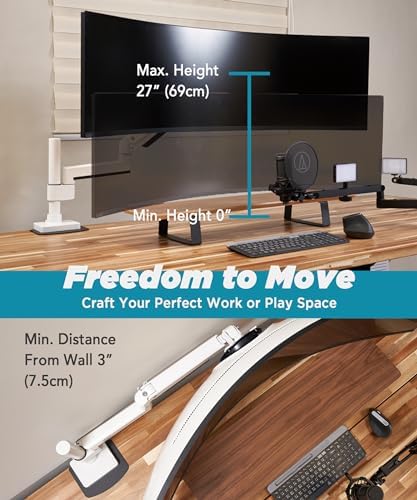 ULTRARM Heavy Duty Monitor Arm for Ultrawide Curved Monitors Modular Design