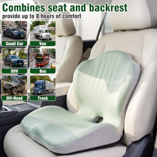 Car Seat Cushion Office Chair Cushion with Lumbar Support Pillow