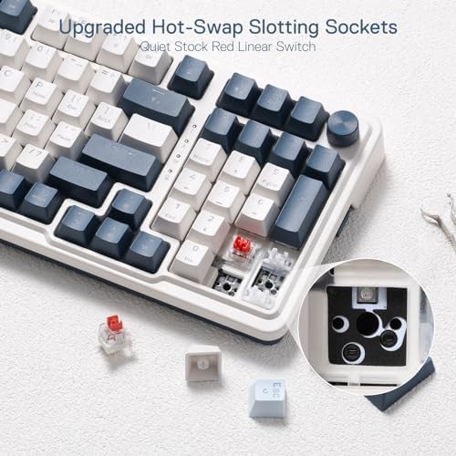 Redragon K686 PRO Wireless RGB Gasket Gaming Mechanical Keyboard, Easy Knob