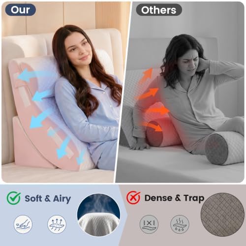 WSOFRALC 5PCS Orthopedic Wedge Pillow Set for After Surgery