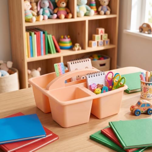 Kathfly 12 Pack Classroom Caddy Organizer with Handle Bulk, Mixed Color 1