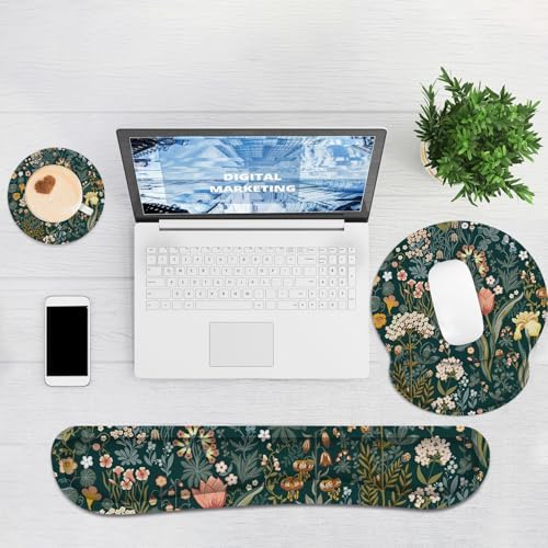 Ergonomic Mouse Pad with Wrist Rest and Keyboard Wrist Rest, Mousepad