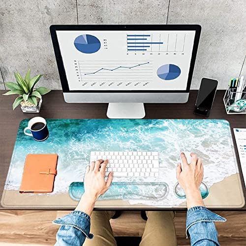 Large Mouse Pad with Wrist Rest, 4-in-1 Wrist Rest for Keyboard and Mouse